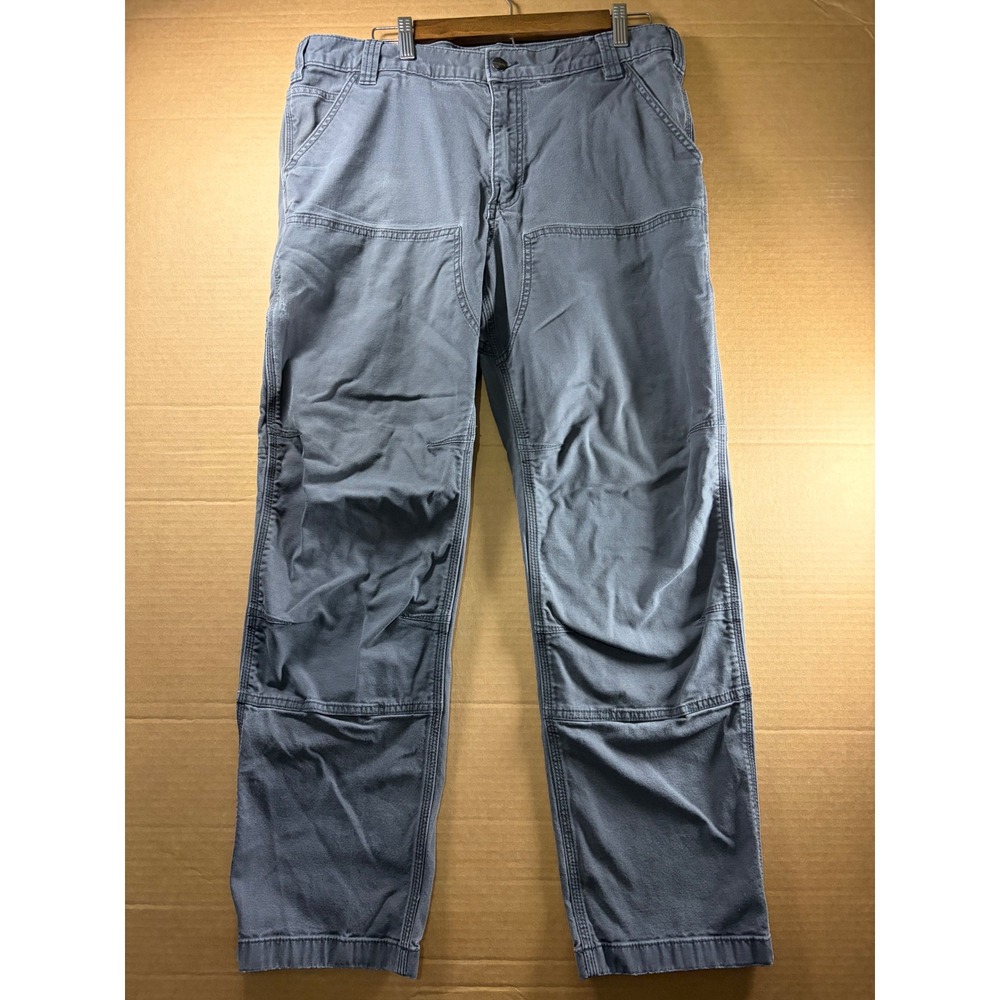 Carhartt Rugged Flex Relaxed Fit Double Front Work Pants Mens 36x29 Gray